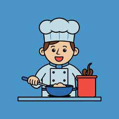 Chef clip art isolated vector illustration on white background