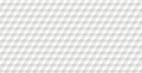 White paper texture background with hexagon shape in 3d, paper art stye. Geometric seamless pattern vector illustration.