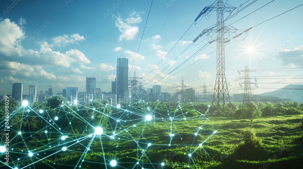 Poster a smart grid system integrating renewable energy sources, advanced digital controls, and efficient e