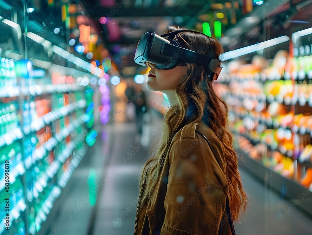 Poster immersive augmented reality shopping experience with virtual product interactions in physical space
