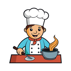 Chef clip art isolated vector illustration on white background