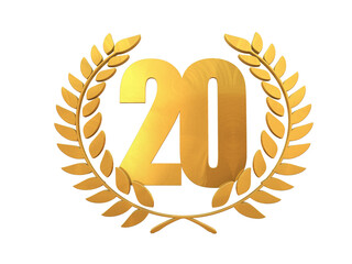 Golden 20th Anniversary Emblem