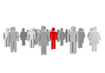 The Red Figure: Standing Out in the Crowd