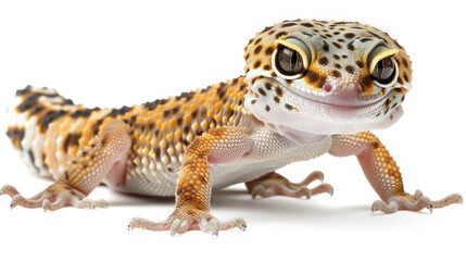 leopard gecko isolated on white