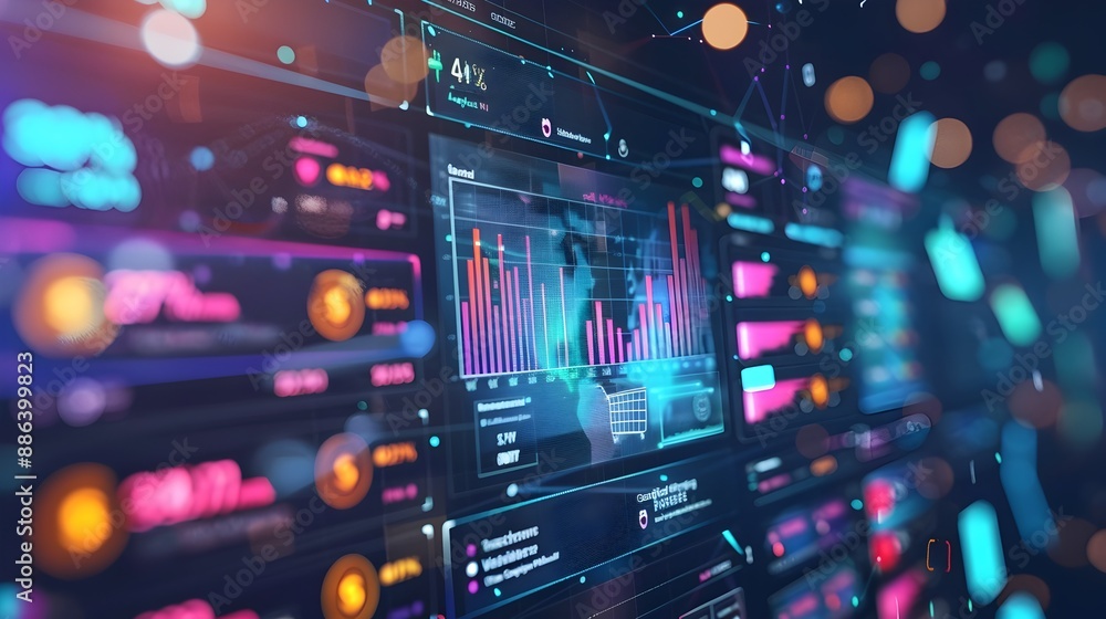 Poster real time online store analytics dashboard with comprehensive performance metrics