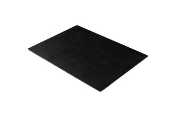 A black empty cutting mat is isolated.	