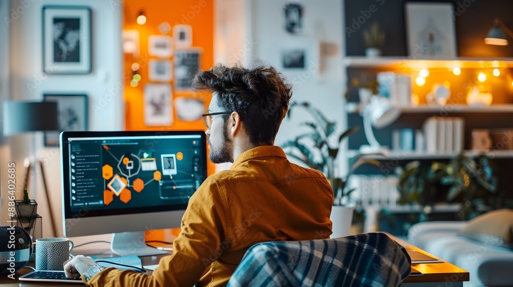 Aufkleber secure and connected remote workspace for seamless digital communication and business productivity