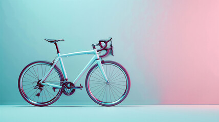 road bike minimal pastel background 3d rendering background.