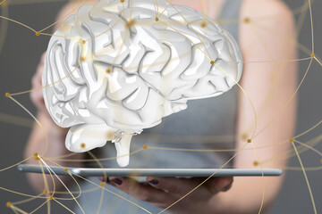 medical on hospital background, medical technology network concept