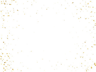 Gold falling Rectangle foil confetti. Festive pattern