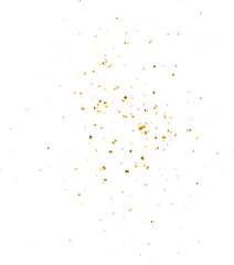 Gold falling Rectangle foil confetti. Festive pattern