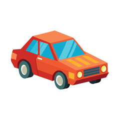 Cartoon Red Car Illustration