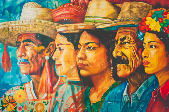 Diverse group celebrating  National Hispanic Heritage Month