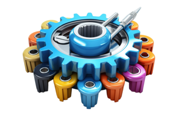 A Collection of Precise Tools for Precision Work on a White or Clear Surface PNG Transparent Background