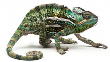 Obraz premium chameleon on a white background