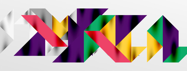 Tech minimal overlapping triangle shapes elements geometric graphic pattern