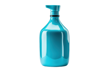 A Crystal Clear Bottle of Refreshing Mouthwash on a White or Clear Surface PNG Transparent Background