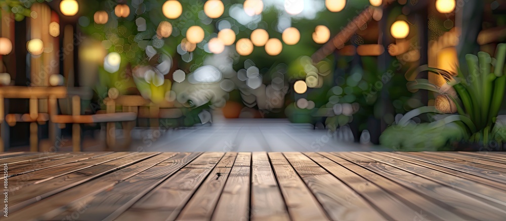 Poster blurred background complements deserted terrace ideal for a copy space image