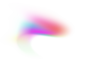 Rainbow gradient design on transparent background 