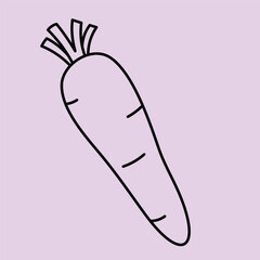 Cartoon Vegetable Vector Design. Vegetables food cute art outline