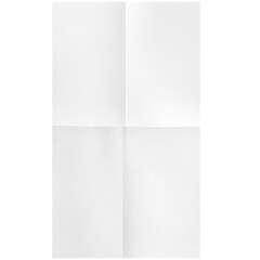 Folded blank white paper
