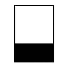 Black polaroid blank frame