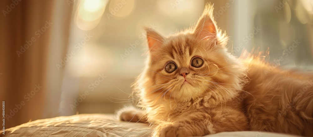 Poster charming persian cat with a cute and lovable appearance ideal for a copy space image