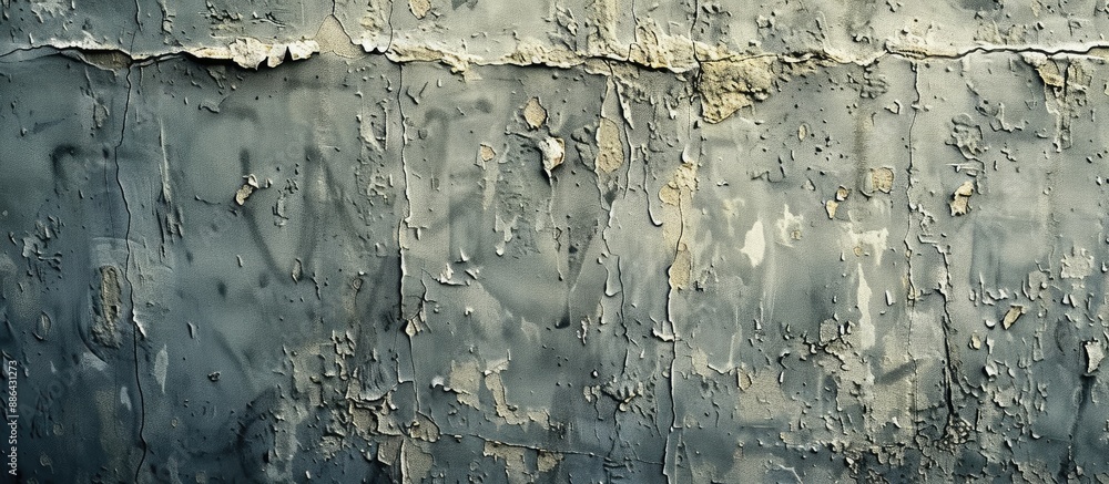 Aufkleber Wall with a textured worn appearance suitable for displaying images with space for text. with copy space image. Place for adding text or design