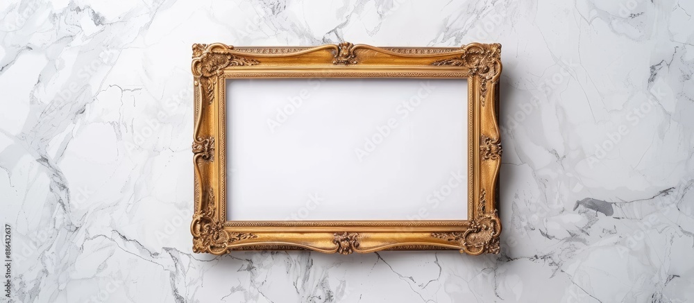 Poster Picture frame on a white background with space for text. with copy space image. Place for adding text or design