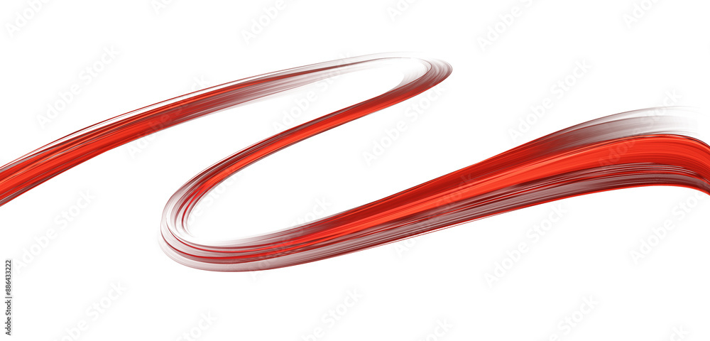 Poster abstract red wave. smooth wavy golden lines. luxury design
