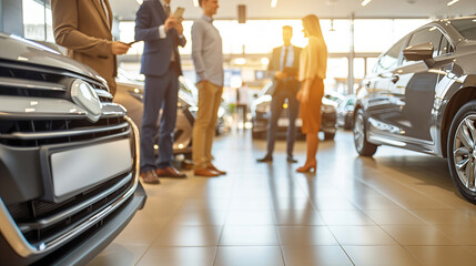 Obraz premium Negotiation for the car sale went without a hitch