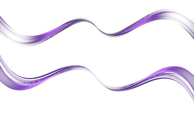 Abstract Purple Wave Design Element. Glowing Smooth Wavy Line