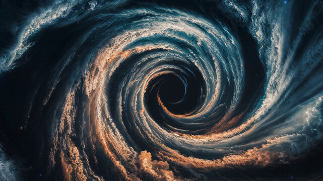 Captivating image of a spiral galaxy vortex with bright stars and nebulae, showcasing the dynamic beauty and mysteries of the cosmos