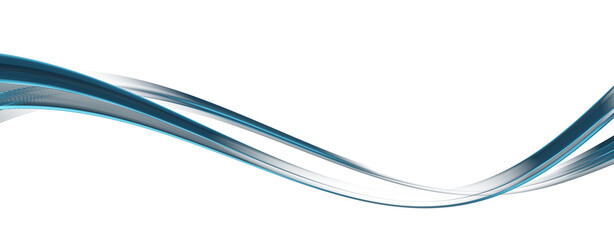 Abstract Blue Wave Design Element. Glowing Smooth Wavy Line