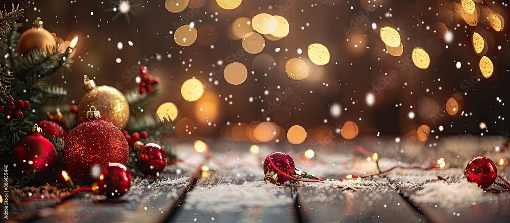 Poster Festive Christmas backdrop perfect for adding text or images with copy space