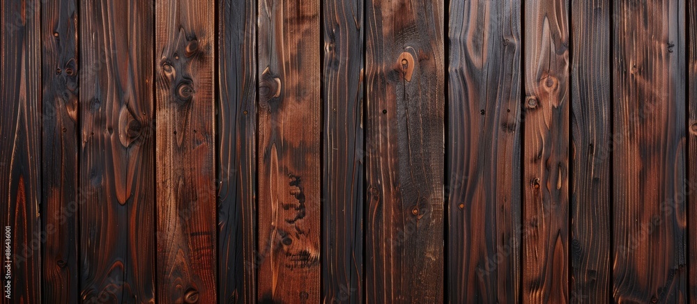Poster Texture of rich dark brown wood panels providing a background for text with ample copy space image available