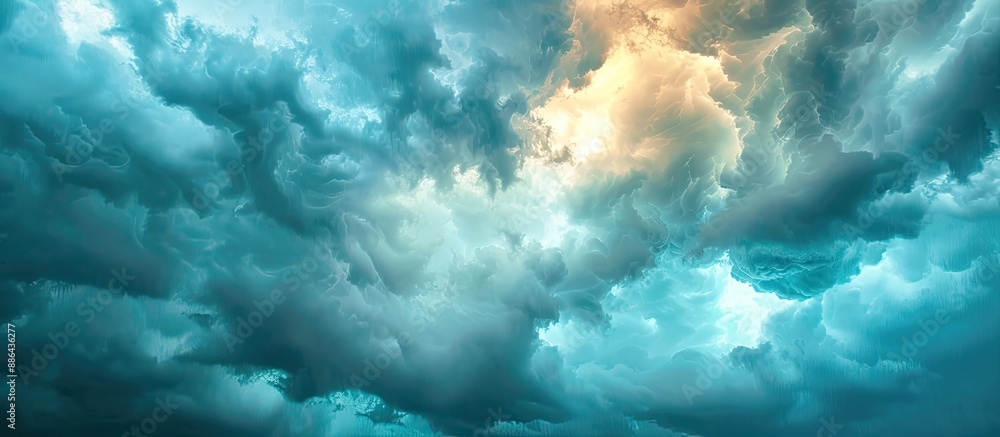 Poster storm clouds fill the sky ideal for copy space image
