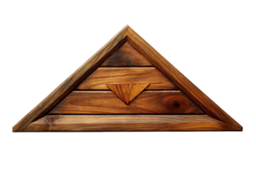 A Triangular Wooden Doorway to a Timeless Mystery on a White or Clear Surface PNG Transparent Background