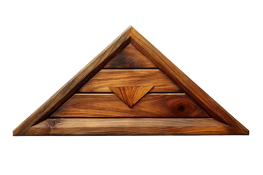 A Triangular Wooden Doorway to a Timeless Mystery on a White or Clear Surface PNG Transparent Background