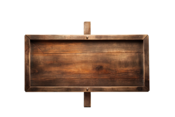A Weathered Wooden Signpost Beckons Travelers on a Dusty Road on a White or Clear Surface PNG Transparent Background