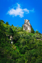 Jutlamannen mythical stone from Laerdal in western Norway of June 2024.