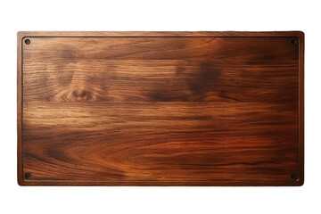 A Rich, Walnut Wooden Surface Awaits Your Next Creation on a White or Clear Surface PNG Transparent Background