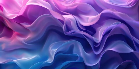 Obraz premium Abstract Flowing Purple and Blue Fabric