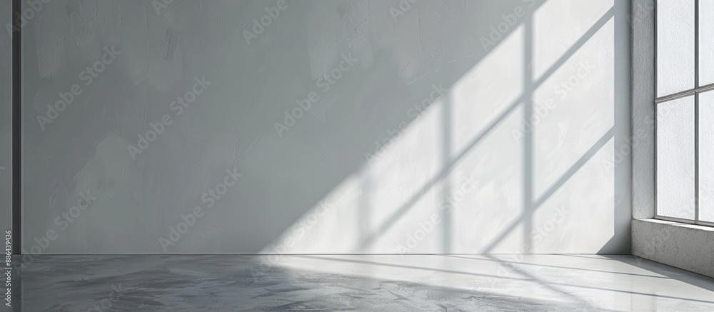 Aufkleber interior of an empty room with a blank wall for a copy space image