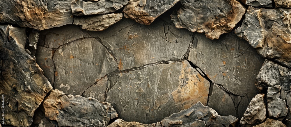 Fototapete A background made of stone with an open area for inserting a picture known as a copy space image
