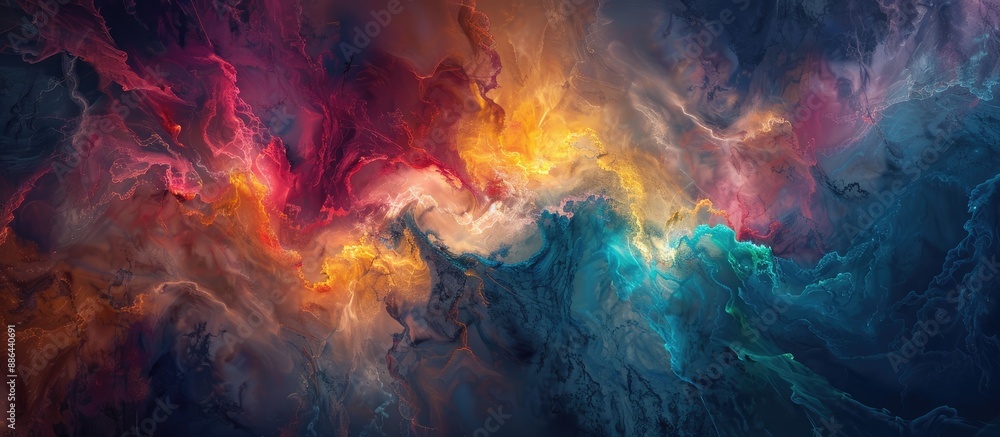 Poster Abstract art backgrounds featuring a digital structure of painting with copy space image