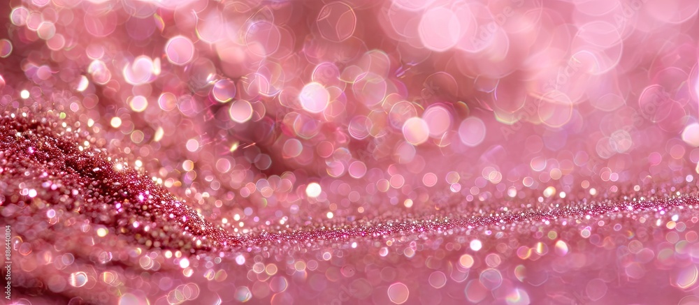 Aufkleber pink background with shimmering glitter and available copy space image