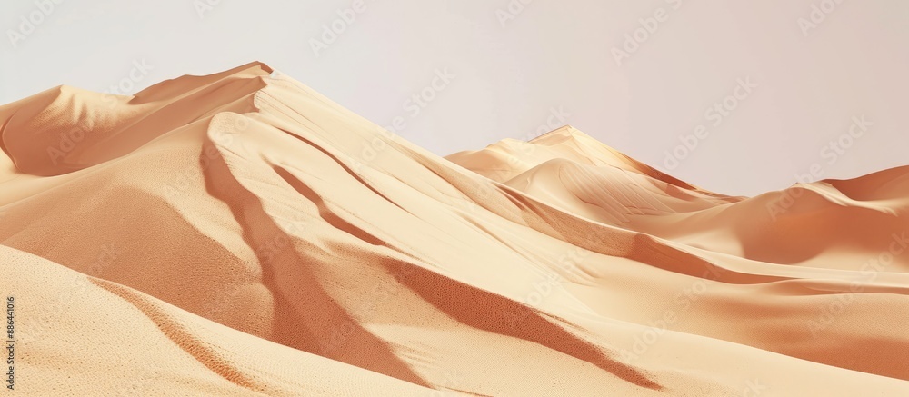Poster desert sand dunes with ample copy space image for showcasing products