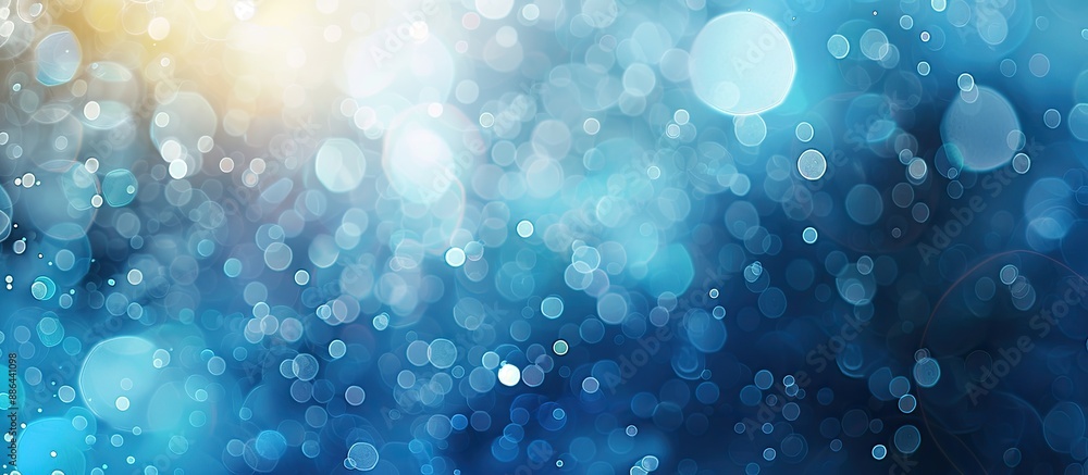 Leinwandbilder blue abstract background with bokeh effect suitable for copy space image