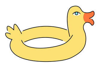 isolated colored icon swimming ring the theme of summer and vacation. design for logo sticker print poster